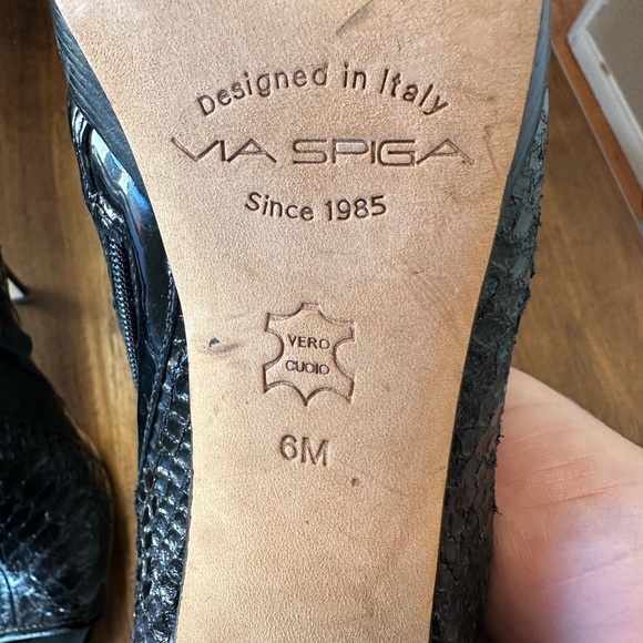 Via Spiga size 6M women’s open toes platform shoes. Croc patterned. - Picture 6 of 6